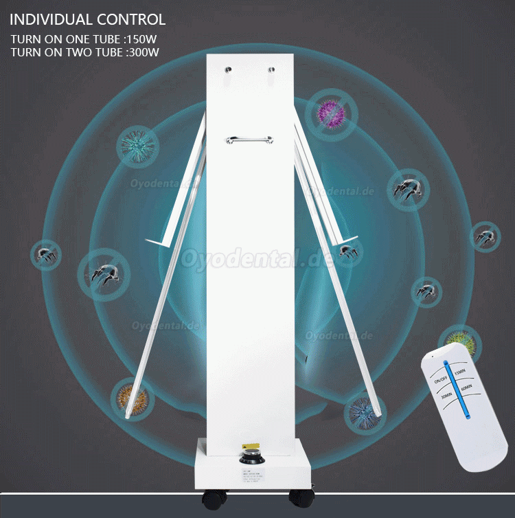 300W Hochleistungs-UVC-Desinfektionslampe UV-UV-Sterilisationswagen mit Radarsensoren 300W Hochleistungs-UVC-Desinfektionslampe UV-UV-Sterilisationswagen mit Radarsensoren