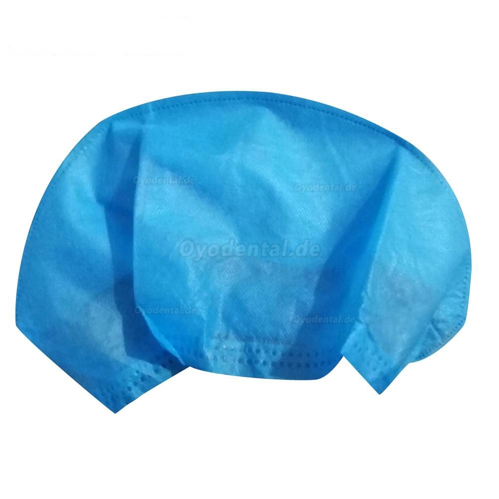 40 Stück Einweg-Haarkopfkappe Vlies Anti-Staub-Hut Medizinische Lebensmittelzubehör Set Blaue Vlies-Staubschutzkappen
