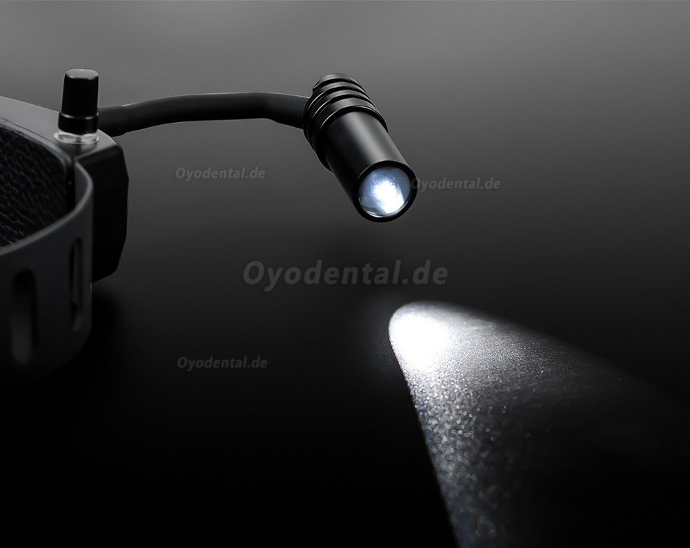 Zahnheilkunde Wireless 5W LED Scheinwerfer ENT Medizinisches Stirnband Scheinwerferlampe Schwarz