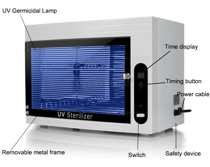 15L Ozon Desinfektionsbox Home handelsübliche Zahnheilkunde UV Sterilizer Cabinet