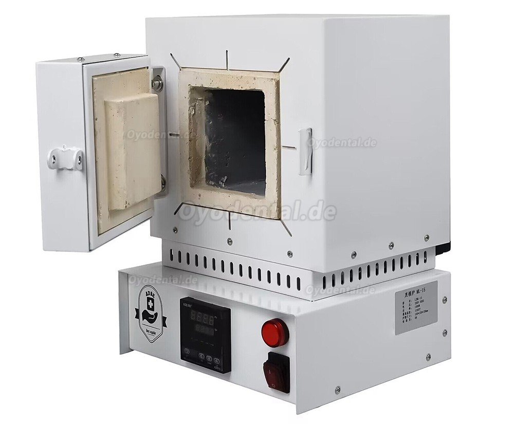 1.5KW 1000℃ Wachsmuffelofen für Dentallabore Hochtemperatur Wachsausbrennofen
