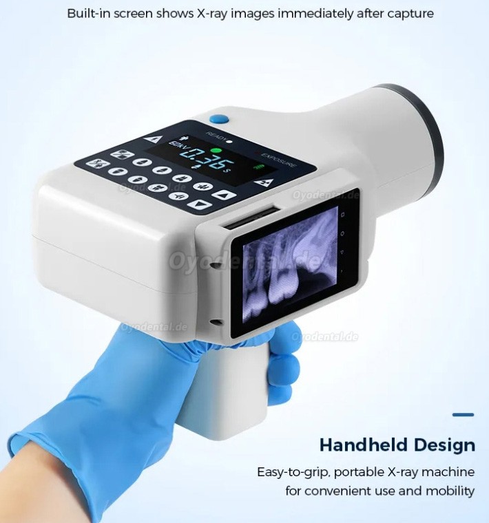 Tragbares digitales dentalröntgengerät mit integriertem bildschirm und intraoralem sensor