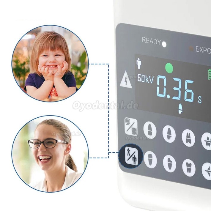 Tragbares digitales dentalröntgengerät mit integriertem bildschirm und intraoralem sensor