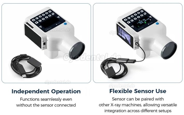 Tragbares digitales dentalröntgengerät mit integriertem bildschirm und intraoralem sensor