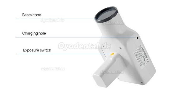 Tragbares digitales dentalröntgengerät mit integriertem bildschirm und intraoralem sensor