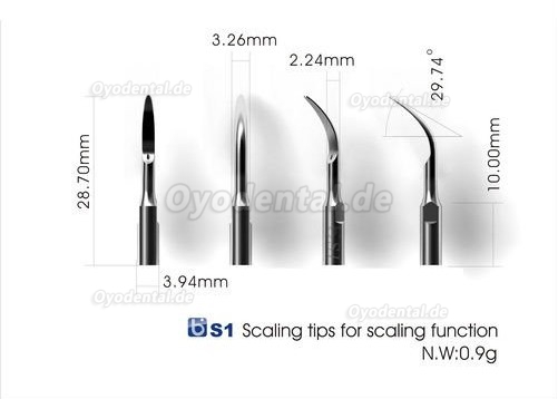 3Stück Baola® S1 UltraschallScaler Spitzen Kompatibel mit EMS/Woodpecker