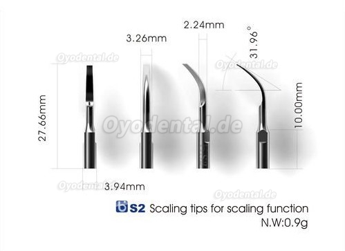 3Stück Baola® S2 UltraschallScaler Spitzen Kompatibel mit EMS/Woodpecker