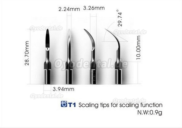 3Stück Baola® T1 UltraschallScaler SpitzenKompatibel mit EMS/Woodpecker