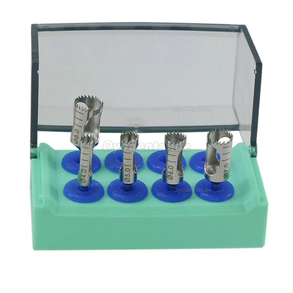 5Pcs / Kit Trephine Zahnimplantat Chirurgie Knochentransplantationsbohrer Chirurgischer Bohrer & Halter