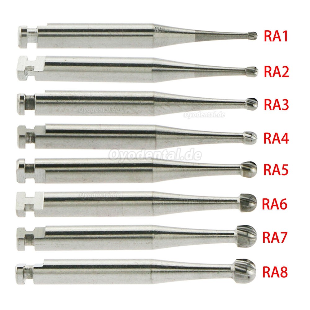 10 Packungen WAVE Dental Wolframcarbid Latch Bohrer Rundbohrer Niedriggeschwindigkeit RA 1 2 3 4 5 6 7 8