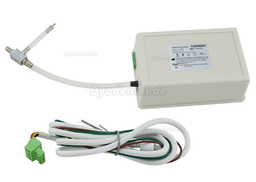 YUSENDENT COXO C PUMA INT + Dental Eingebauter Elektrischer LED-Mikromotor + 1:5 Glasfaser Rotes Winkelstück