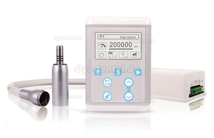 YUSENDENT COXO Dental Elektrischer LED-Mikromotor + Glasfaser 45 °Rotes Winkelstück 1: 4.2