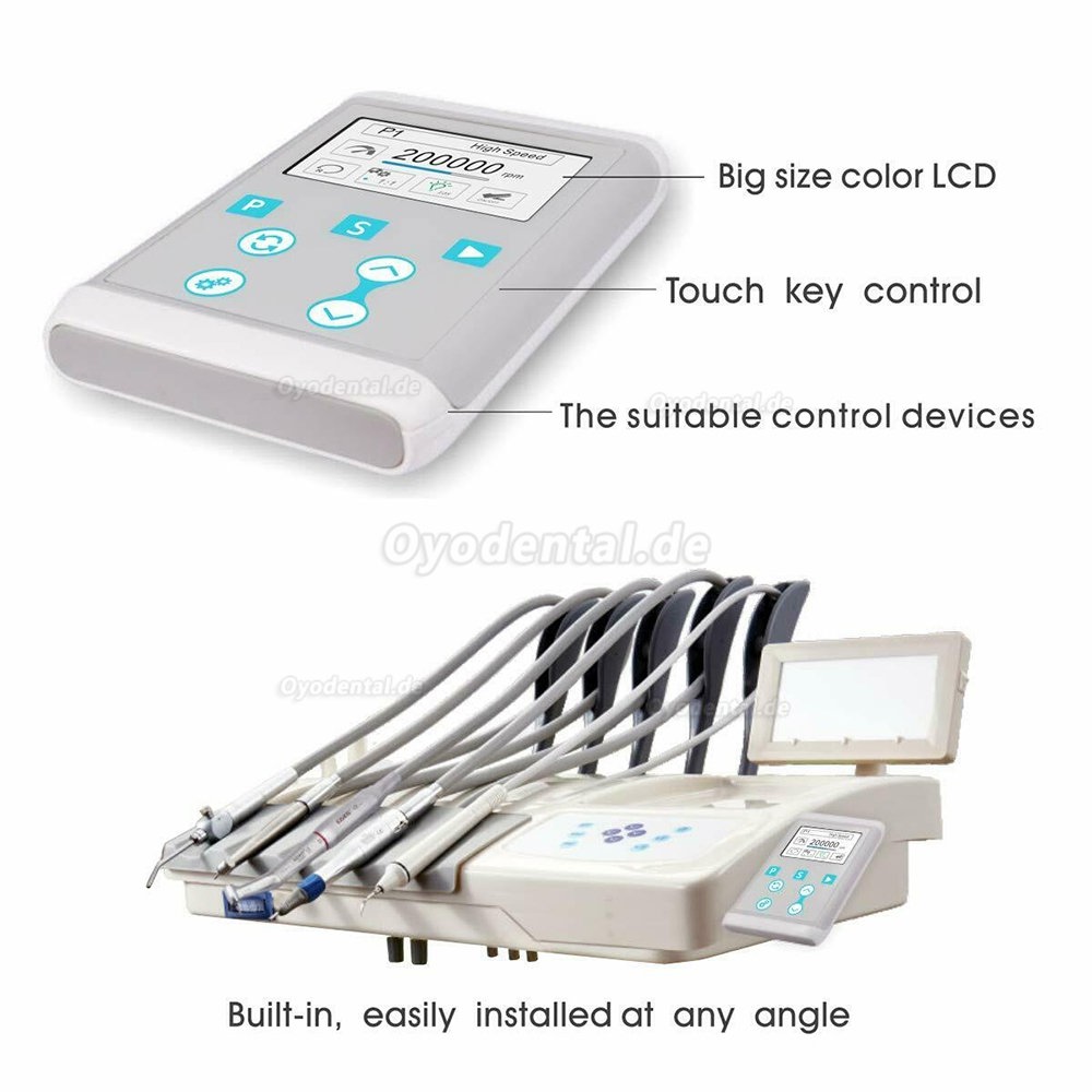 YUSENDENT COXO Dental Elektrischer LED-Mikromotor + Glasfaser 45 °Rotes Winkelstück 1: 4.2