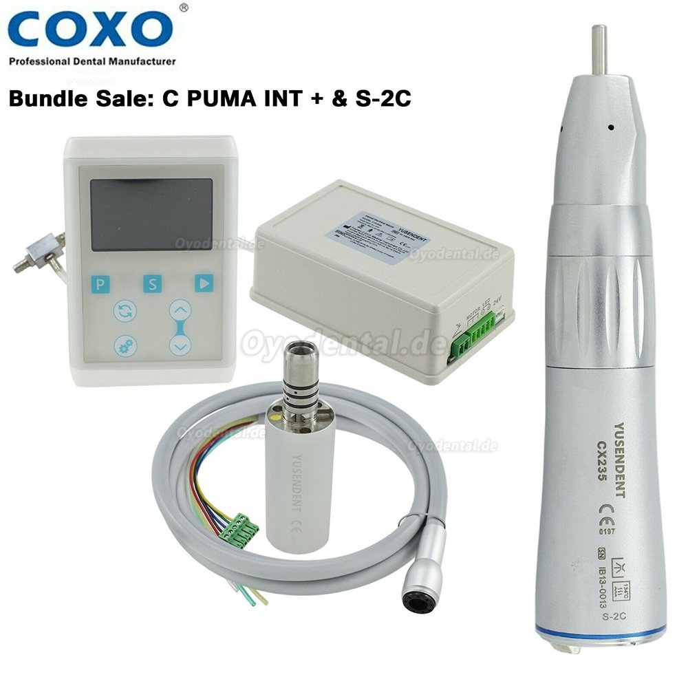 YUSENDENT COXO Dental Eingebauter Elektrischer LED-Mikromotor Glasfaser 1: 1 Gerades Handstück