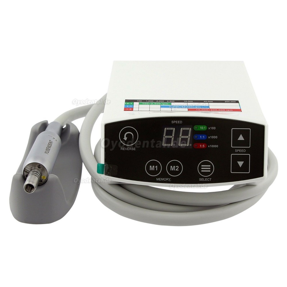 YUSENDENT COXO Dental Elektrischer LED-Mikromotor + Winkelstück Handstück 1: 1 CX235 C-1C