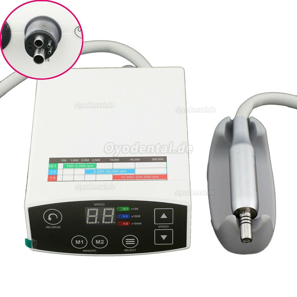 YUSENDENT COXO Dental Elektrischer LED-Mikromotor + Winkelstück Handstück 1: 1 CX235 C-1C