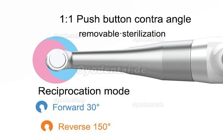 YUSENDENT COXO C-Smart-Mini Motor de Endodontie mit Apexlokalisator Kabellos Winkelstück 1:1 Drucktaste