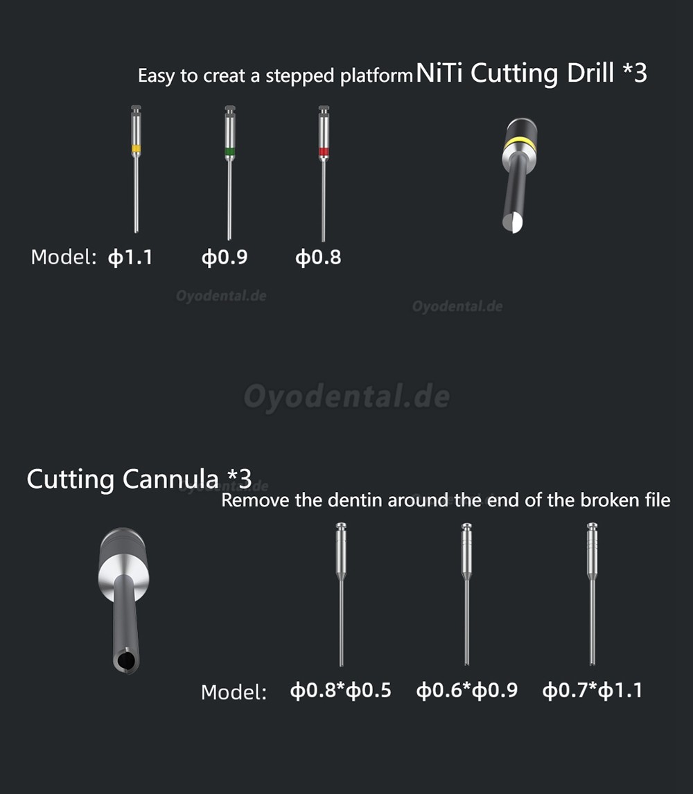 YUSENDENT COXO C-FR1 Zahnärztliche endodontische Behandlung Gebrochenes Instrument Tool-Kit zum Entfernen von Endo-Feilen