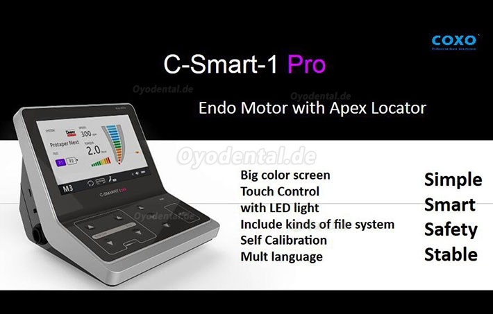 YUSENDENT COCOXO C Smart I Pro Endodontie-Mikromotor mit Apexlocator Berühren LCD Bildschirm