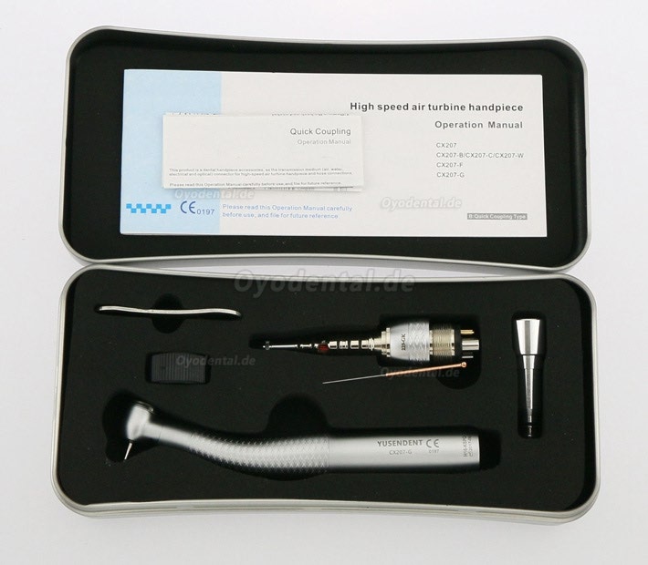 YUSENDENT® CX207-GK-PQ Fiber Optic Handstück KAVO Kompatibel (Mit Koppler x1 + Ohne Koppler x2)