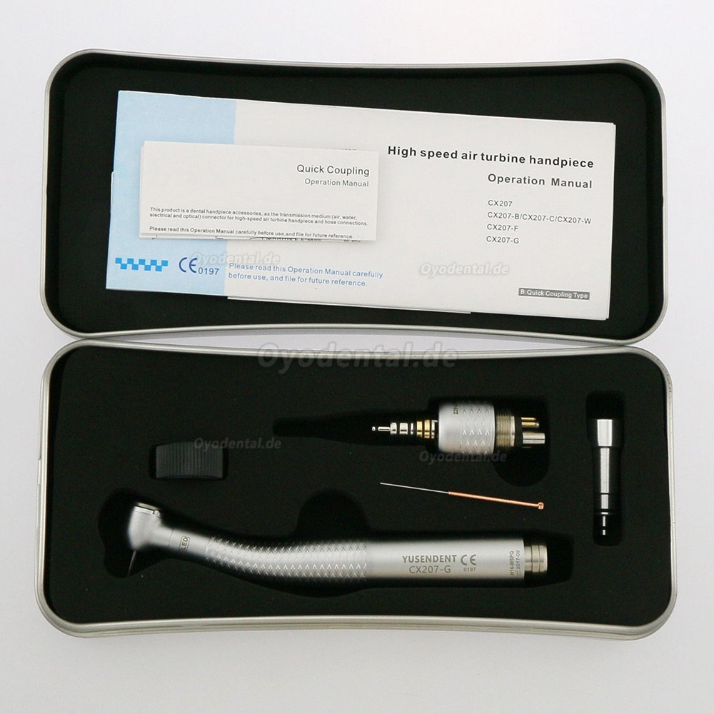 YUSENDENT® CX207-GW-PQ Fiber Optic Handstück W&H Kompatibel (Mit Koppler x1 + Ohne Koppler x2) YUSENDENT® CX207-GW-PQ Fiber Optic Handstück W&H Kompatibel (Mit Koppler x1 + Ohne Koppler x2)
