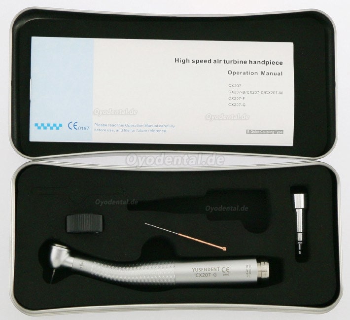 YUSENDENT® CX207-GW-TP Dentalturbinenhandstück Kompatibel mit W&H (Keine Schnellkupplung)