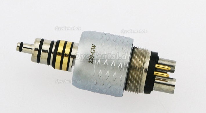Yusendent Dental Glasfaser Led 6 Loch Schnellkupplung W&H Roto Kompatibel CX229-GW