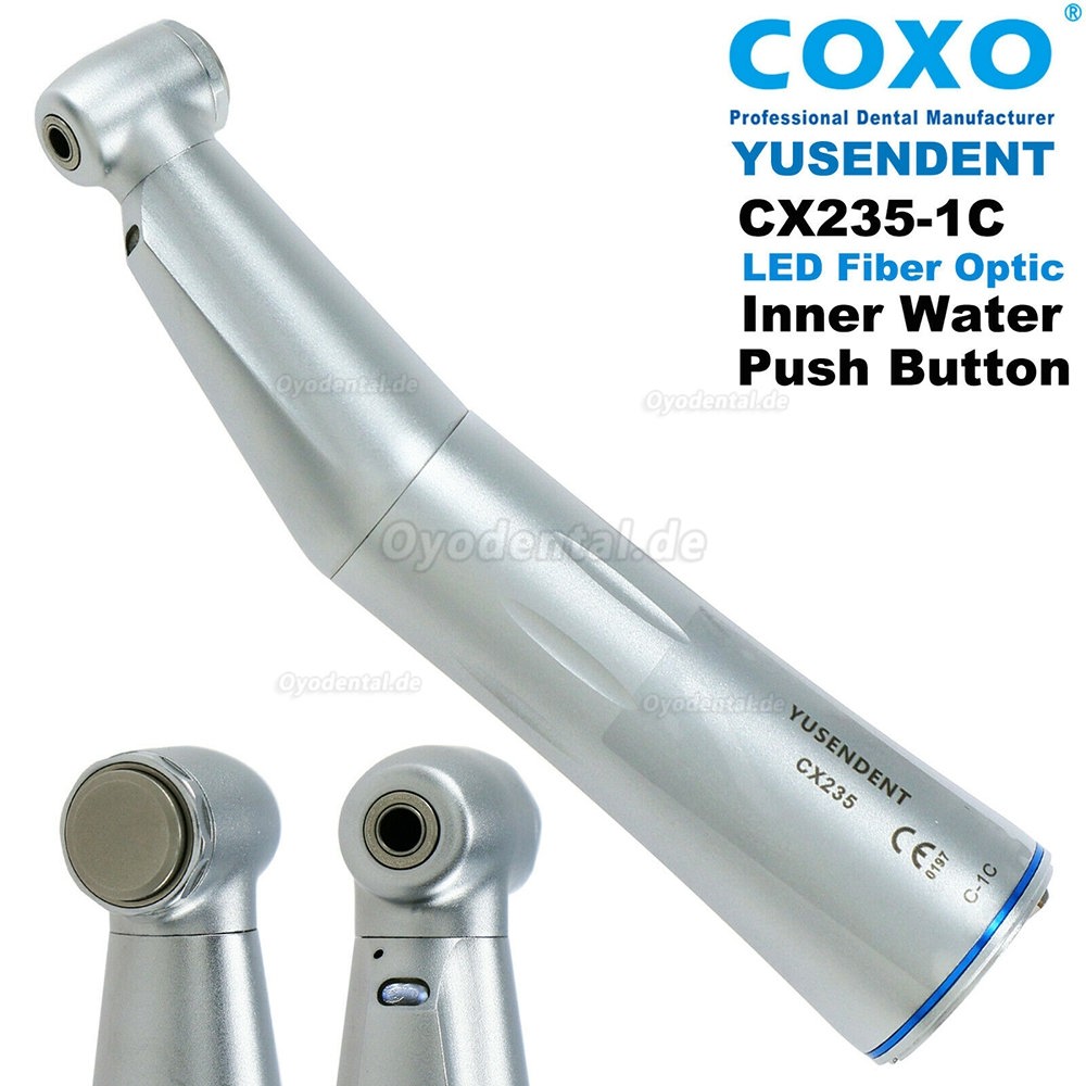 YUSENDENT COXO Dental Innenwasser Winkelstücke LED Faseroptik Handstück Fit KAVO CX235-1C