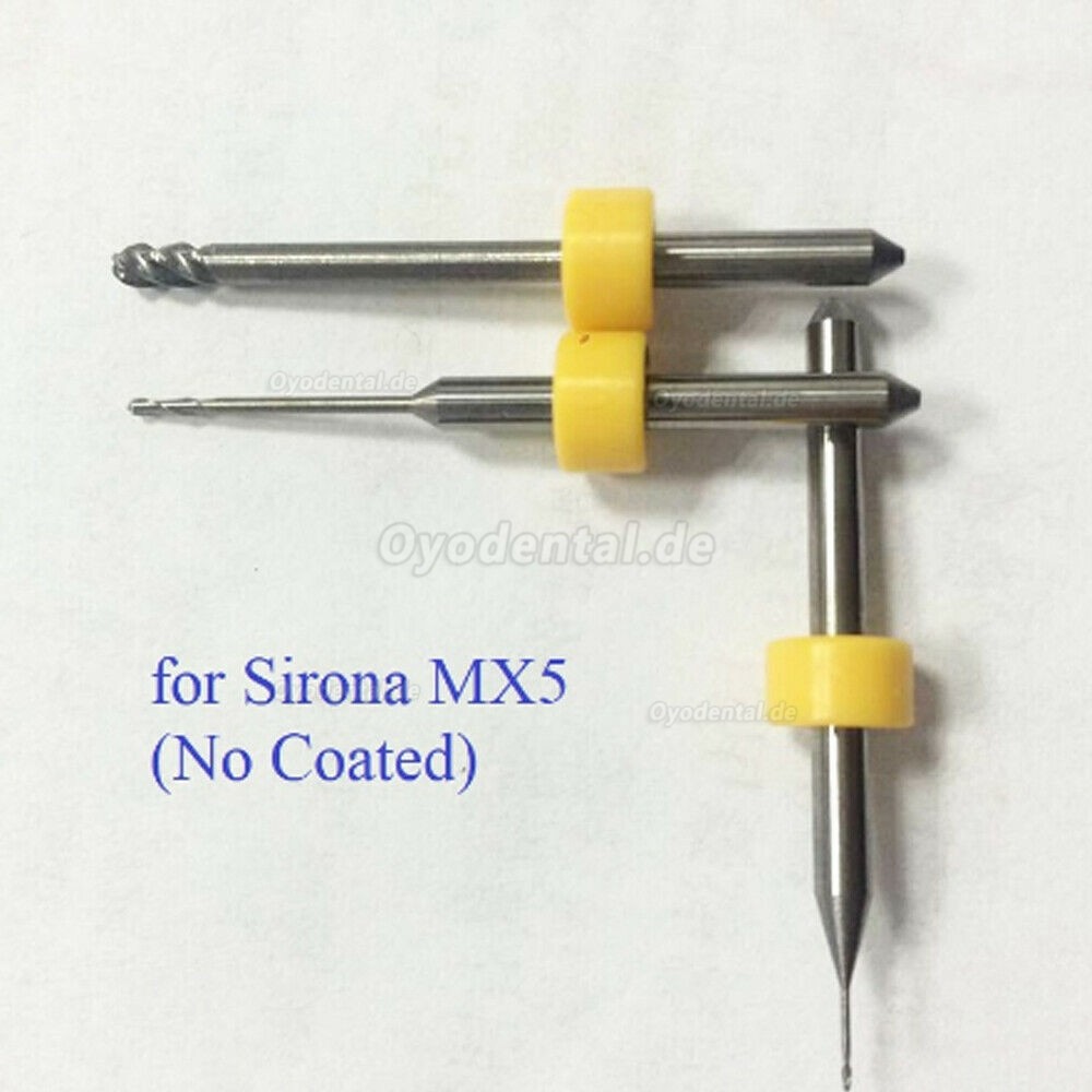 1PCS Dental Cad Cam Zirkonia Fräser Fit Sirona MX5 0,5mm/1mm/2,5mm KEINE Beschichtet