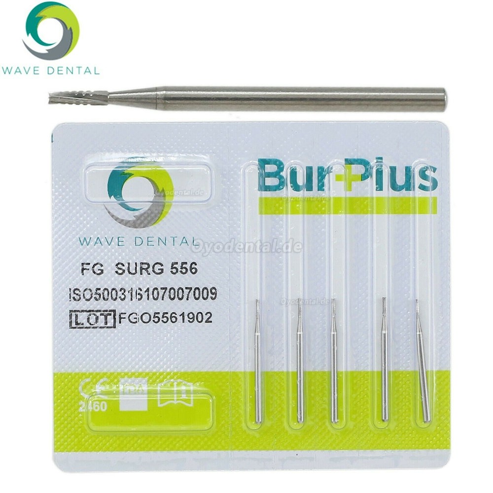 5 Packungen Wave Dental Hartmetall Bur für Hochgeschwindigkeitshandstück FG SURG 556 557 558 559 560