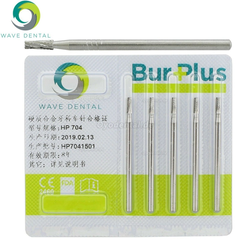 5 Packungen Wave Dental Carbide Burs für gerades Handstück mit niedriger Geschwindigkeit HP 698 699 701 703 704 Prima