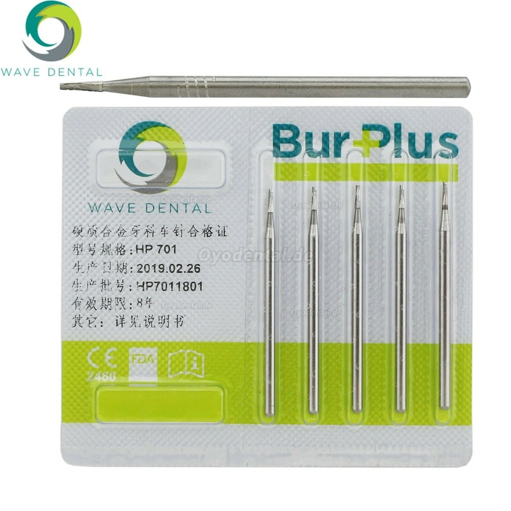 5 Packungen Wave Dental Carbide Burs für gerades Handstück mit niedriger Geschwindigkeit HP 698 699 701 703 704 Prima