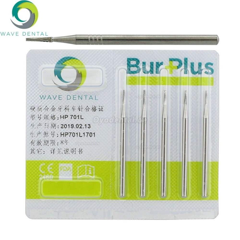 5 Packungen Wave Dental Carbide Burs für gerades Handstück mit niedriger Geschwindigkeit HP 698 699 701 703 704 Prima