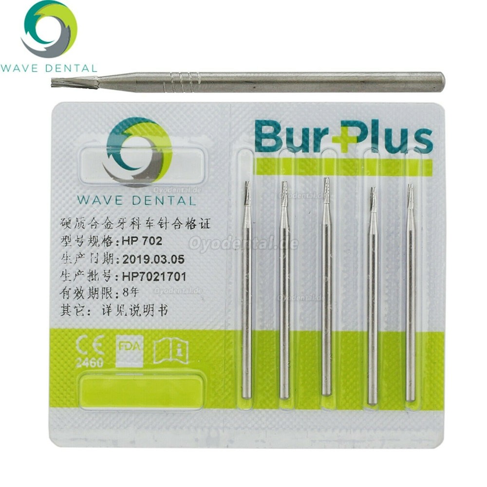 5 Packungen Wave Dental Carbide Burs für gerades Handstück mit niedriger Geschwindigkeit HP 698 699 701 703 704 Prima