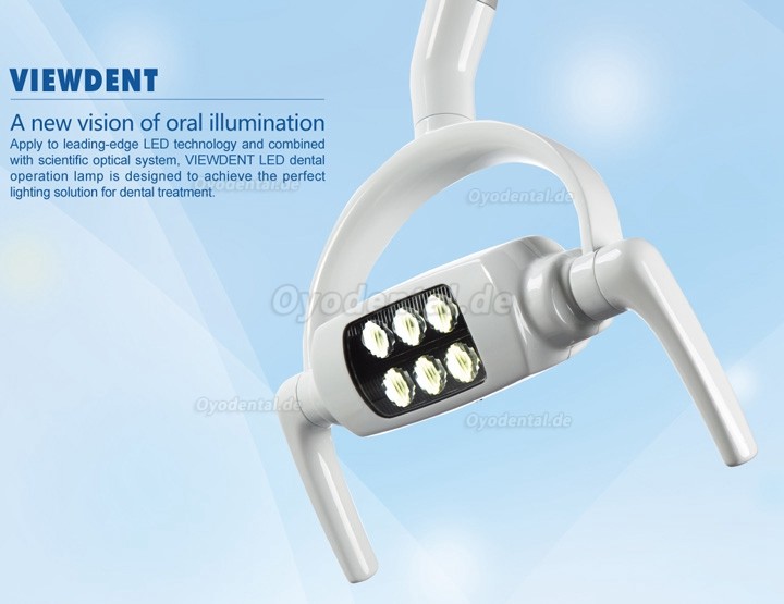 Deckenmontierte Dentalleuchte Orale LED-OP-Lampe Untersuchung Schattenlose 6-LED mit Arm