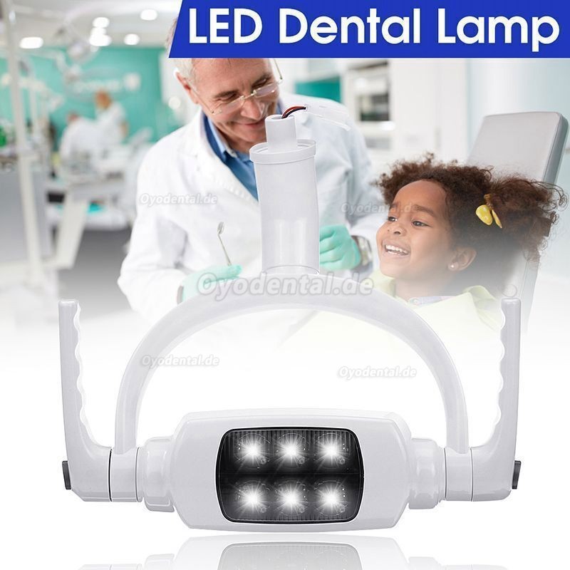Deckenmontierte Dentalleuchte Orale LED-OP-Lampe Untersuchung Schattenlose 6-LED mit Arm