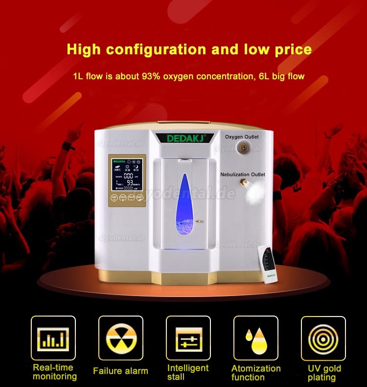 Hot High End Lightweight Oxygen Concentrator Generator Machinie With Nebulization 1L-6L Adjustable
