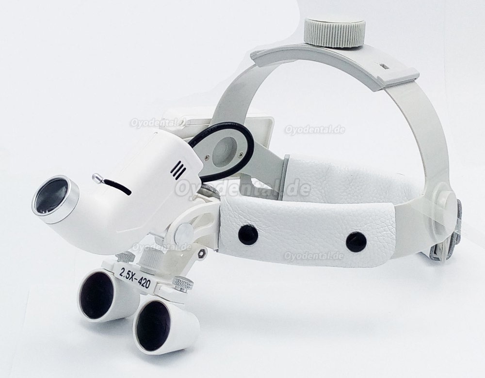 Dental Chirurgische medizinische 2.5X420mm Stirnband-Lupe mit LED-Scheinwerfer DY-105 Dental Chirurgische medizinische 2.5X420mm Stirnband-Lupe mit LED-Scheinwerfer DY-105