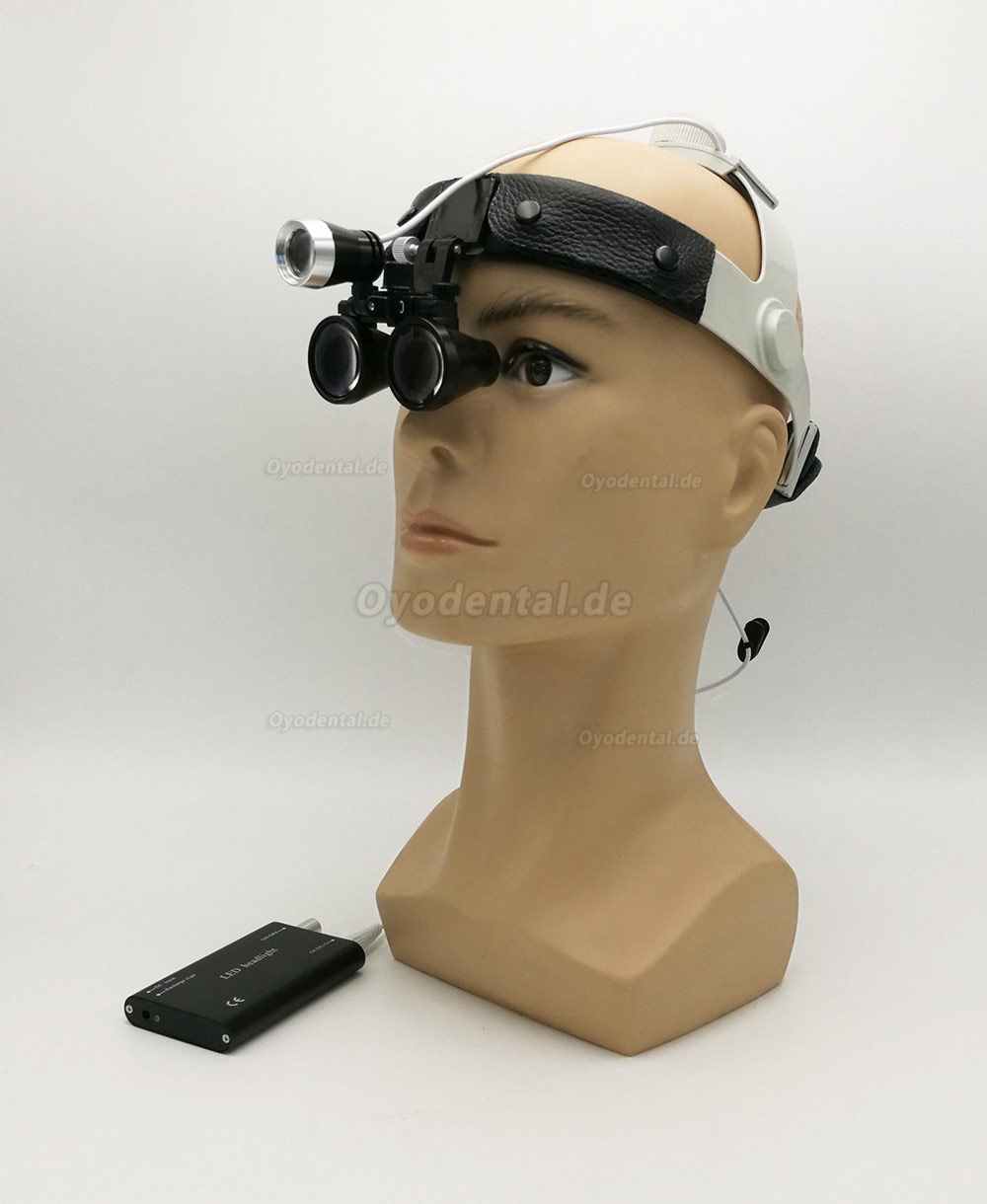 Dental Surgical Binocular 3.5X420mm Leder Stirnband Lupe + LED Scheinwerfer DY-108 Dental Surgical Binocular 3.5X420mm Leder Stirnband Lupe + LED Scheinwerfer DY-108
