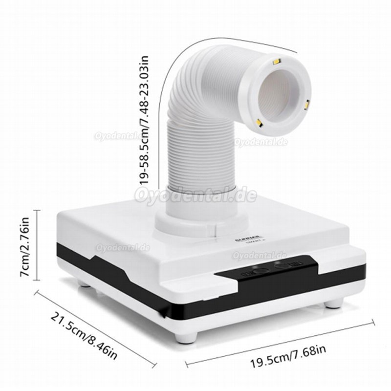 Tragbarer Staubsammler für Dentallabor-Desktop-Staubsauger mit LED-Licht