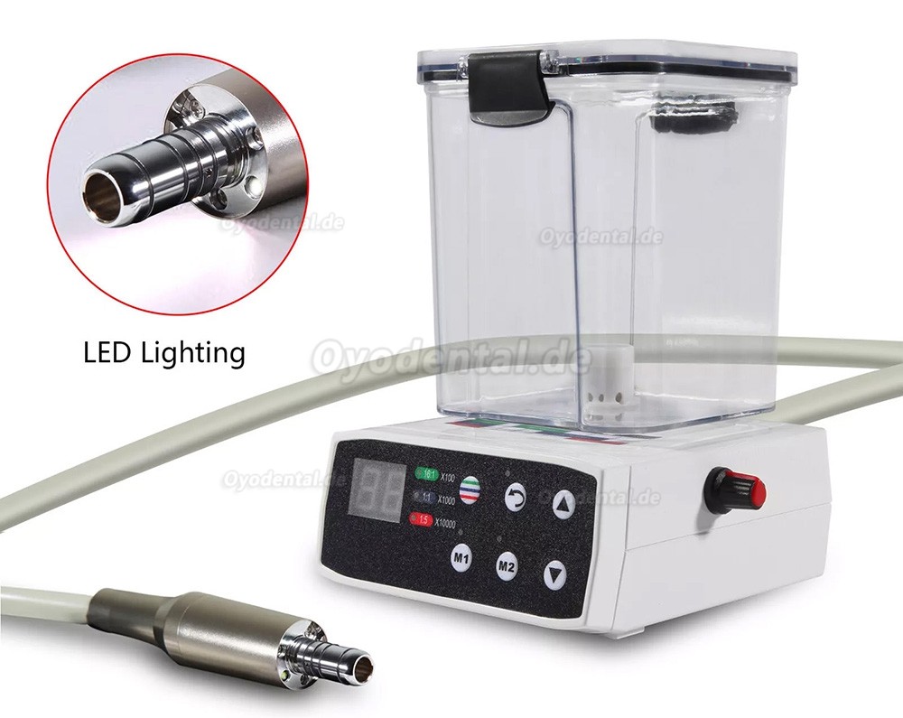 Bürstenloser Elektrischer Dentalmotor kompatibel mit 1:5 / 1:1 / 16:1 Winkelstück mit Wasserversorgung aus Flasche