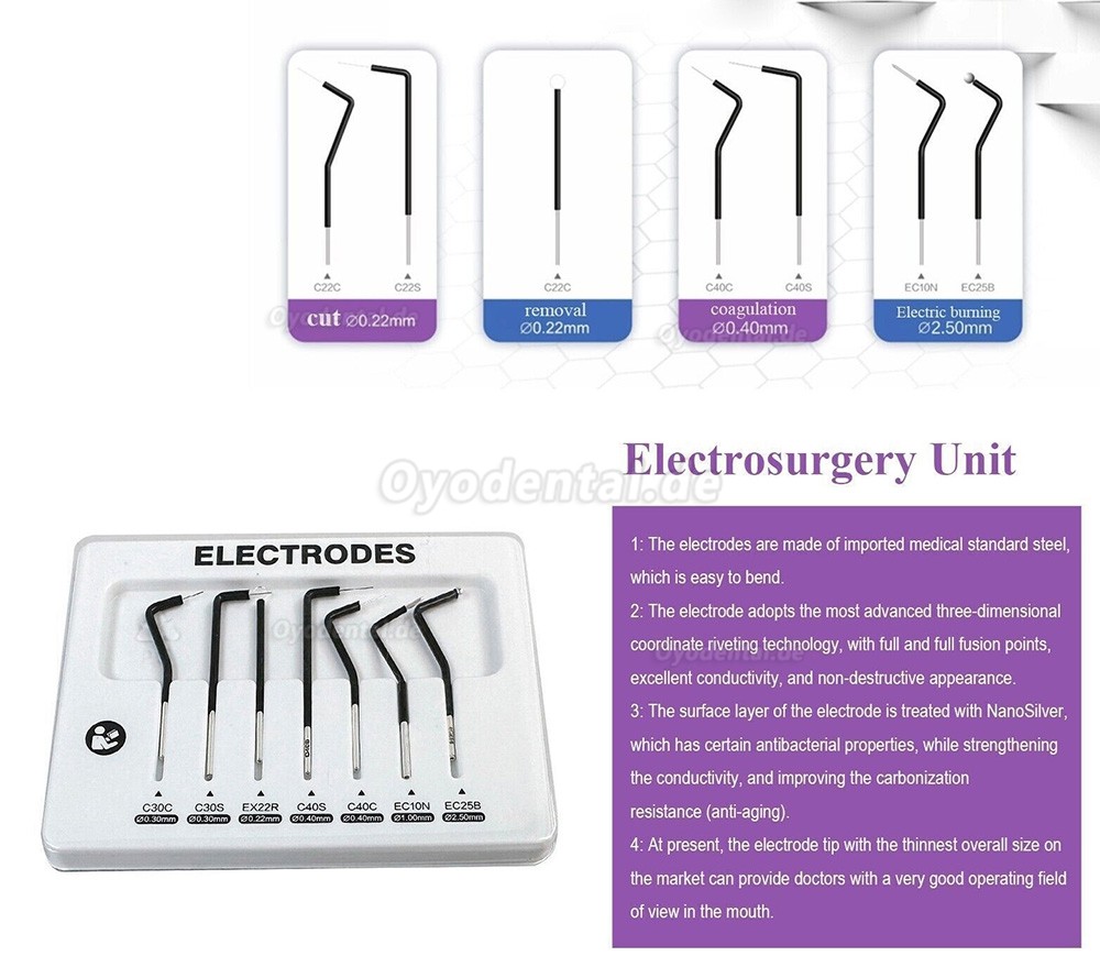 7 Teile/satz Ersatz Elektrochirurgie Tipps für Elektrochirurgiegerät für Zahnchirurgie ES-01