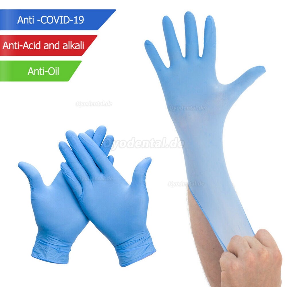 100Pcs/Box Disposable Nitrile Gloves Waterproof Exam Gloves Ambidextrous For Medical House Gloves Nitrile guantes nitrilo