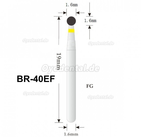 100 Stück 1.6mm Diamantbohrer Bits Bohrer FG BR-40EF