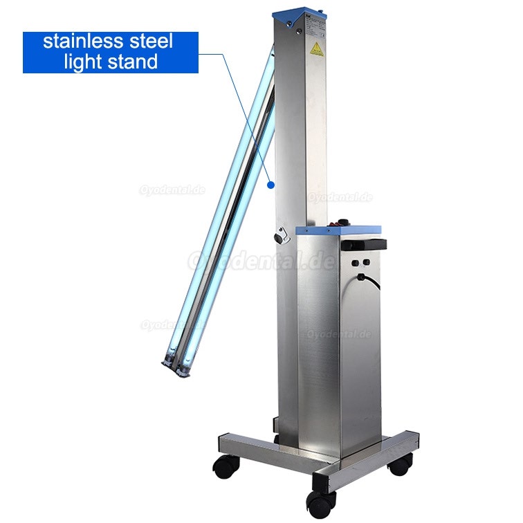 FY® 30DS Mobile Portable Medical UV+Ozone Disinfection Car Ultraviolet Lamp Stainless Steel Trolley