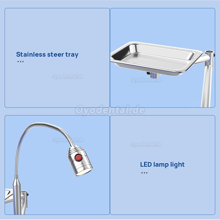 Tragbare Klappbare Zahnarztstuhleinheit mit LED-Licht und Tablett