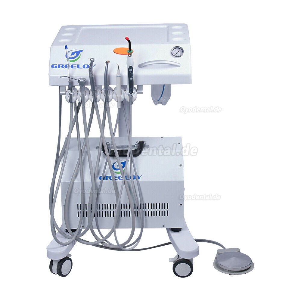 Greeloy® GU-P302 Mobile Behandlungseinheit mit Luftkompressor eingebautes LED-polymerisationslampe und Scaler Handstück