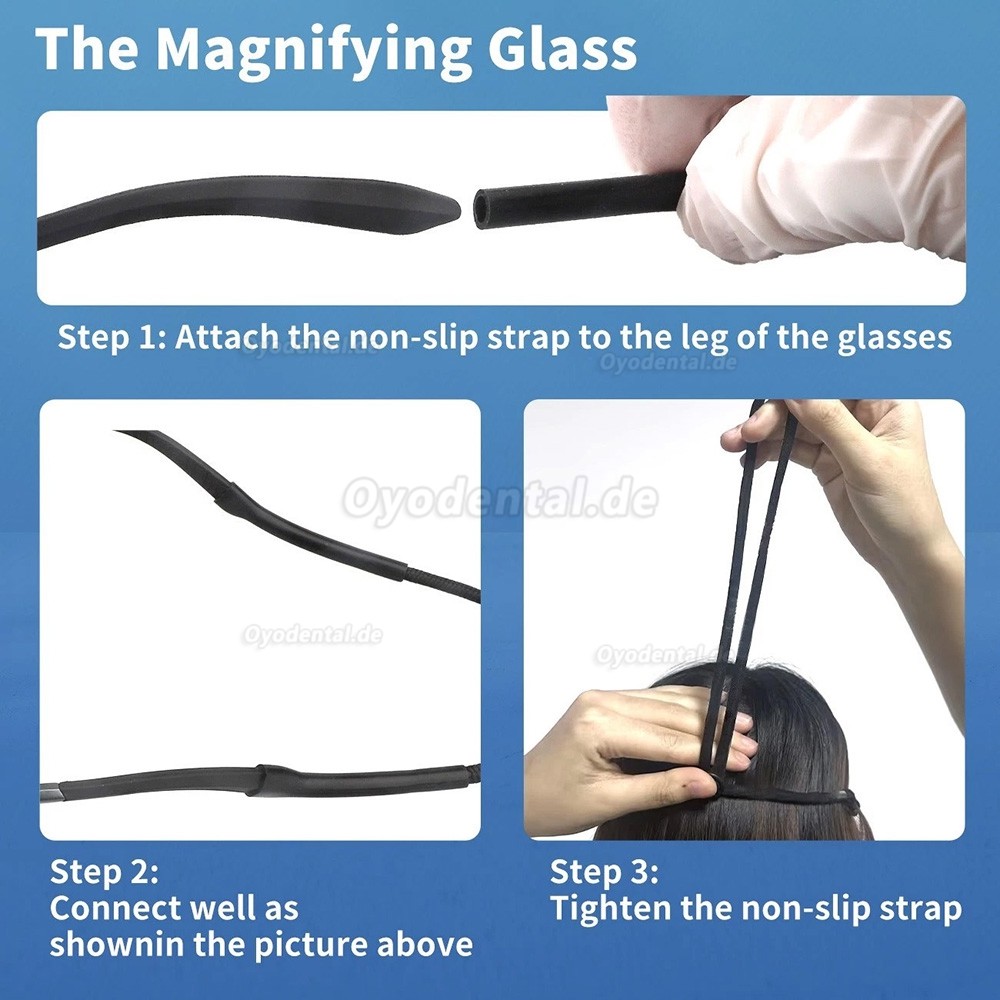 4.0X / 5.0X / 6.0X Flip-Up Dental Lupenbrille Ergonomisch 350&ndash;450 mm