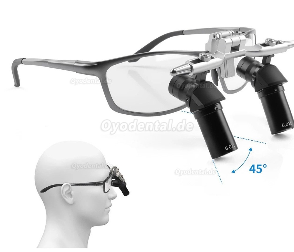 4.0X / 5.0X / 6.0X Flip-Up Dental Lupenbrille Ergonomisch 350&ndash;450 mm