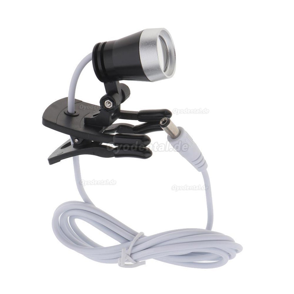 Dental Portable 1W LED Scheinwerferlampe Clip-on-Typ für Bincolar Lupe
